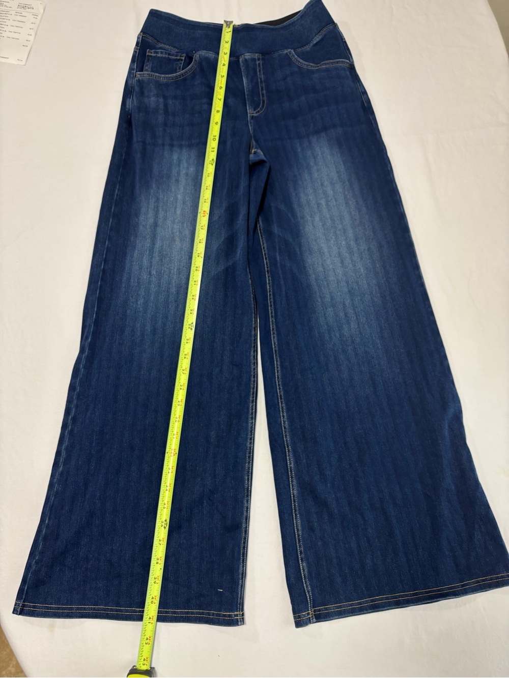 HALARA Navy Jeans with Gold Stitching - Picture 3 of 14
